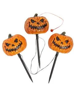 Böse Kürbis Gehweg Lichter Mit Licht Und Sound -Halloween Geschäft boese kuerbis gehweg lichter jackolantern pathway markers halloween und horror deko 37579