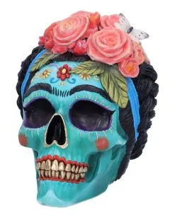 Calavera De Azucar Totenschädel 19cm -Halloween Geschäft calavera de azucar totenkopf calavera de azucar skull dia de los muertos figur 54563 03