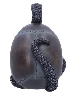 Schuppige Schlange In Totenkopf 19cm -Halloween Geschäft das schicksal der schlange gothic schaedel 19cm serpentine fate gothic snake skull gothic deko totenkopf 53993 3