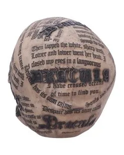 Dracula Totenkopf Mit Bram Stoker Zitaten -Halloween Geschäft dracula totenschaedel mit bram stoker zitaten vampir totenkopf gothic deko halloween tischdeko 50770 03