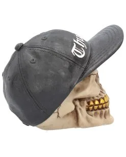 Gangster Totenschädel "Thug Life" 15,8cm -Halloween Geschäft gangster totenkopf gangster totenschaedel gangster skull skull with gold teeth 53388 06