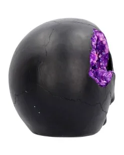 Geode Totenschädel Mit Violettem Gothic Glitter -Halloween Geschäft geode totenkopf mit violetten gothic glitzer geode skull with purple gothic glitter 39526 05