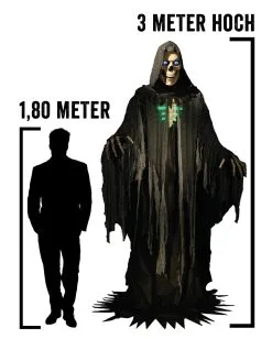 Gigantisches Skelett Phantom Halloween Animatronic -Halloween Geschäft gigantischer skelett reaper halloween animatronic skeleton reaper halloween animatronic prop halloween deko 51242
