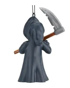 Sensenmann Christbaumkugel 8,9cm 8 Sensenmann Christbaumkugel 8,9cm -Halloween Geschäft grim reaper weihnachtskugel halloween und horror weihnachtsdeko und wohnaccessoires grim reaper hanging ornament 54748 5
