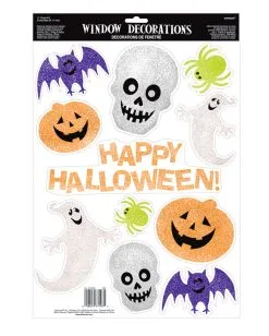 11-tlg. Halloween Glitzer Sticker Set
