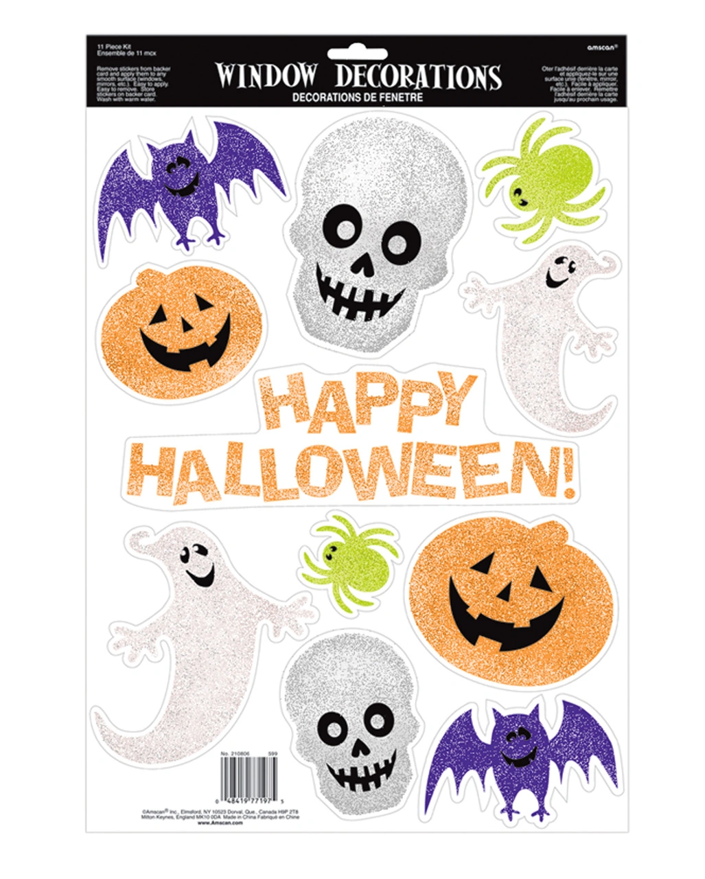 11-tlg. Halloween Glitzer Sticker Set 1 11-tlg. Halloween Glitzer Sticker Set