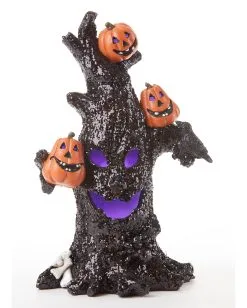 Leuchtender Halloween Glitter Baum 25cm