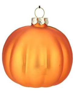 Halloween Jack O'Lantern Glas Christbaumkugel Ø7,6cm -Halloween Geschäft halloween kuerbis glas weihnachtskugel halloween und horror weihnachtsdeko jack o lantern pumpkin hanging ornament 54760 2