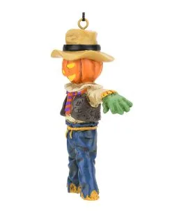 Kürbis Vogelscheuche Christbaumkugel 9,5cm -Halloween Geschäft kuerbis vogelscheuche weihnachtskugel halloween und horror weihnachtsdeko scarecrow ornament 54755 5