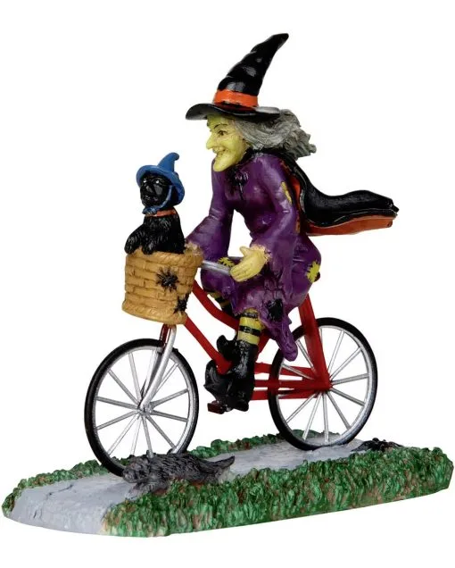 Lemax Spooky Town - Hexe Auf Fahrradtour -Halloween Geschäft lemax spooky town be witching bike ride halloween deko hexe auf fahrradtour spooky town figur kaufen 53860