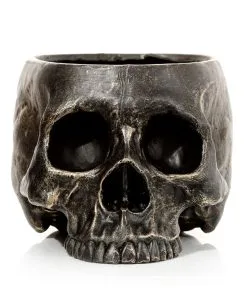 Marmorierter Gothic Totenschädel Pflanzentopf -Halloween Geschäft marmorierter gothic totenkopf pflanzenschale gothic totenschaedel pflanzenschale gothic skull plant pot 54615 03