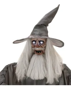 Mittelalterlicher Zauberer Halloween Animatronic 190cm -Halloween Geschäft mittelalterlicher magier halloween animatronic medieval wizard halloween animatronic halloween dekoration 53778 03