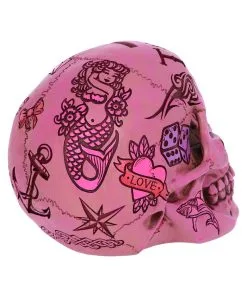 Pinke Tattoo Fund Totenschädel Spardose -Halloween Geschäft pinke tattoo fund totenkopf spardose pinke tattoo fund money box totenschaedel geschenkartikel 54552 04