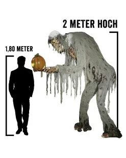 Großer Jack Reaper Mit Sprechendem Kürbis Halloween Animatronic -Halloween Geschäft riesiger jack reaper mit sprechendem kuerbis halloween animatronic prowling jack reaper halloween prop animatronic horror und halloween deko 51244 4