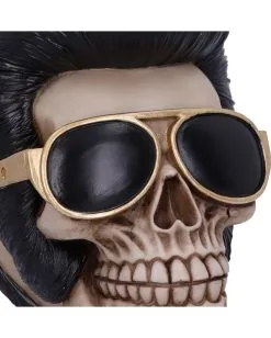 Rock 'n' Roll Totenschädel 17cm -Halloween Geschäft rock n roll totenkopf rock n roll totenschaedel rock n roll skull rockabilly wohnaccessoire 53392 05