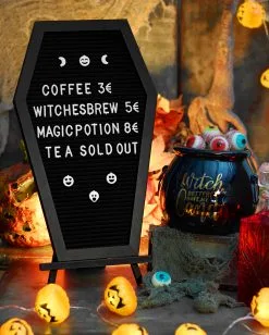 Sarg Buchstabentafel -Halloween Geschäft sarg buchstabentafel coffin letterboard halloween und gothic deko 51485 3