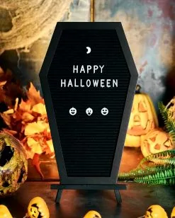 Sarg Buchstabentafel -Halloween Geschäft sarg buchstabentafel coffin letterboard halloween und gothic deko 51485 5