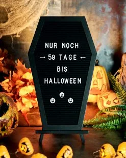 Sarg Buchstabentafel -Halloween Geschäft sarg buchstabentafel coffin letterboard halloween und gothic deko 51485 6
