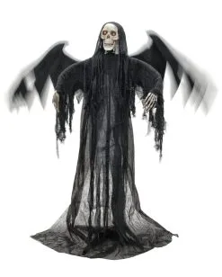 Schwarzer Pestengel Mit Licht, Sound & Bewegung -Halloween Geschäft schwarzer todesengel mit bewegungs sound und licht halloween animatronic halloween deko 53913 03