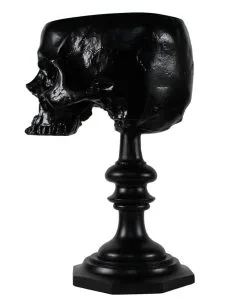 Schwarzer Totenschädel Als Ringehalter 21cm -Halloween Geschäft schwarzer totenkopf als ringehalter schwarzer totenschaedel als ringhalter black skull ring holder gothic wohnaccessoire 54858 05
