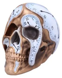 Die Zeit Vergeht Uhren Schädel 17,5cm -Halloween Geschäft time goes by uhren schaedel 175cm time goes by clock skull die zeit vergeht totenkopf gothic deko 53997 3