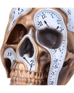 Die Zeit Vergeht Uhren Schädel 17,5cm -Halloween Geschäft time goes by uhren schaedel 175cm time goes by clock skull die zeit vergeht totenkopf gothic deko 53997 5