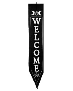 Witches Welcome Banner 2-tlg. Set -Halloween Geschäft witches welcome banner set hexen dekoration halloween dekoration wicca decoration 52611 03