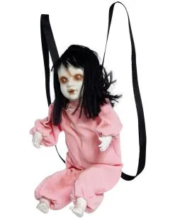 Animierte Zombie Puppe Zum Umschnallen 57cm -Halloween Geschäft zappelnde zombie puppe zum umschnallen fidgeting zombie strap on doll halloween animatronic rucksack 53370 3